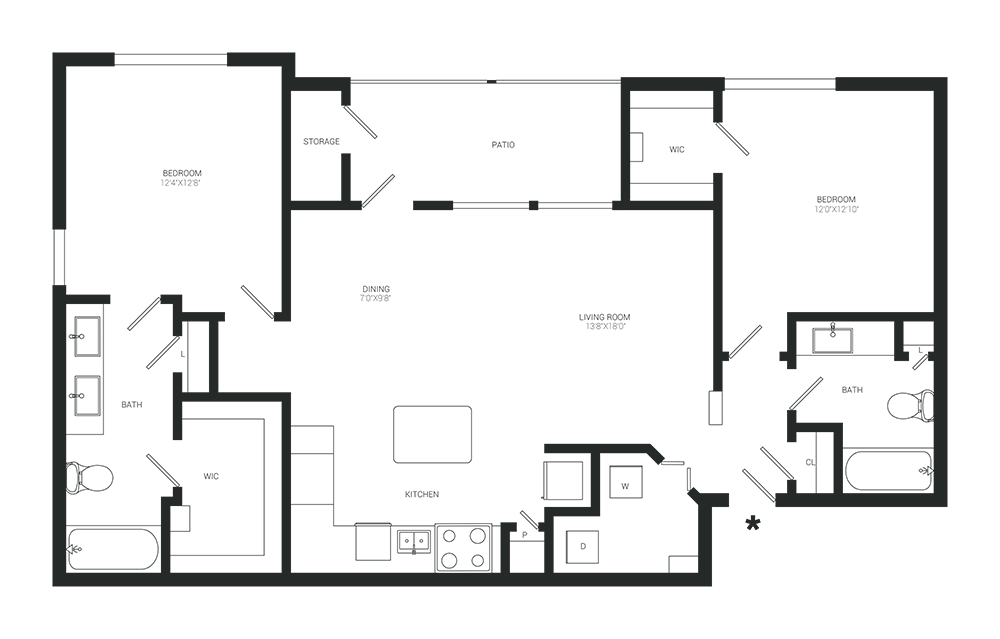 Floor Plan - 2x2 - Broadlake B5P