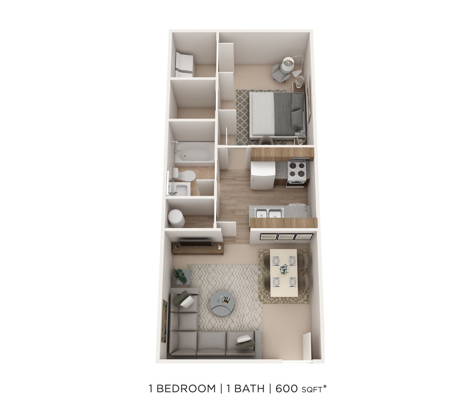 Floor Plan - One Bedroom