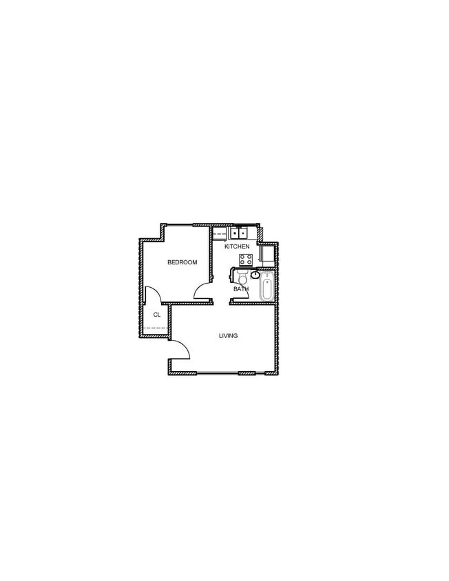 Floor Plan - One Bedroom