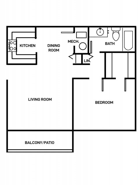 1x1 Floor Plan - 1x1 A1R
