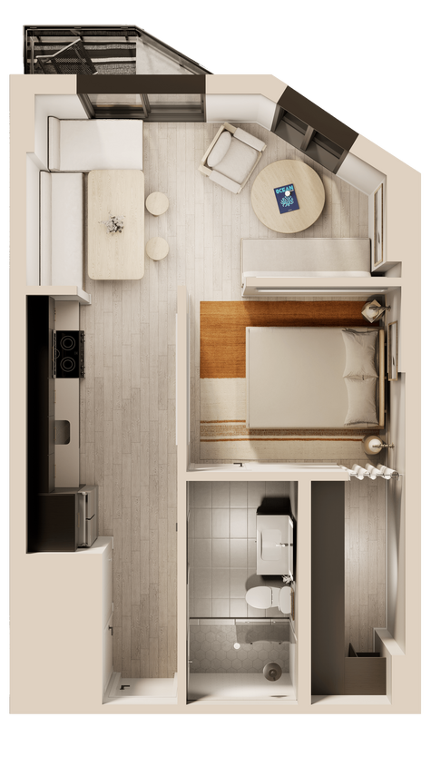 Floor Plan - Tamri 1 Bedroom