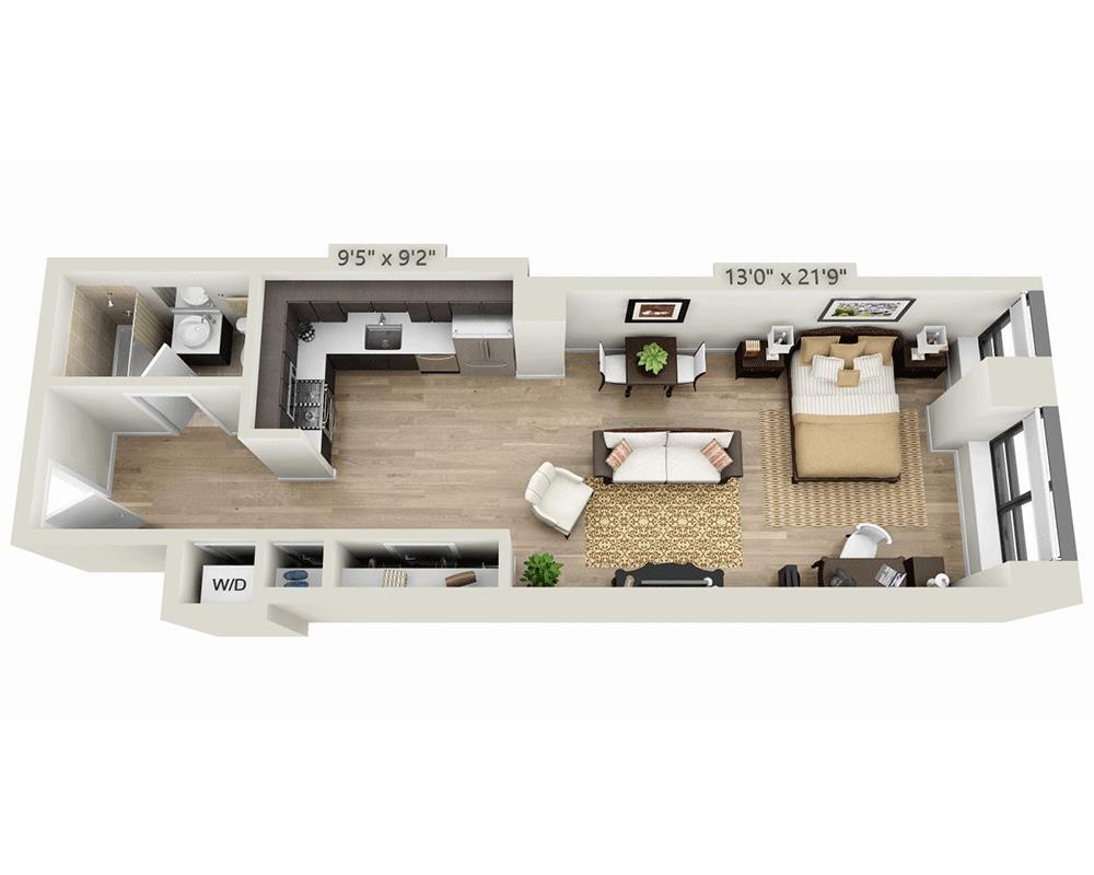 Floor Plan - Studio E1YH