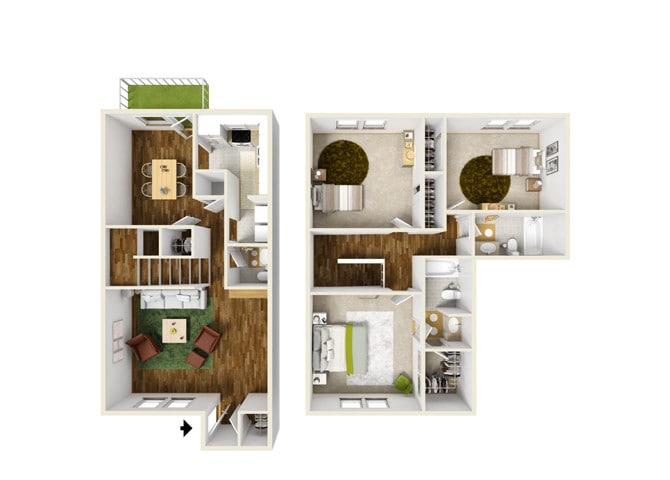Floor Plan - 3.2 Townhome