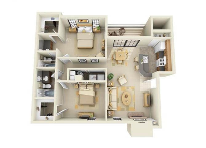 Floor Plan - Two Bedroom C2