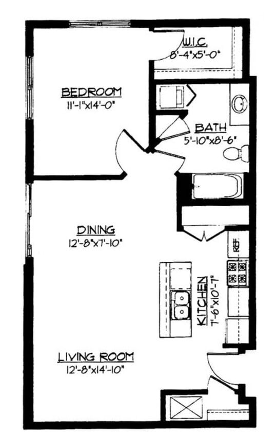 1 Bed / 1 Bath - 754 SF - 1 Bed / 1 Bath - 754 SF