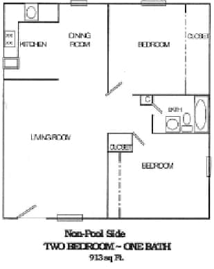 2BR/1BA - 915 SQ FT 2BR/1BA  Modern Casitas 1st floor
