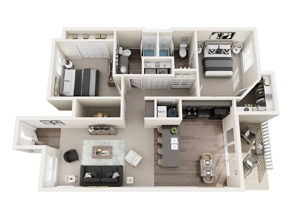 Floor Plan - 2B2B
