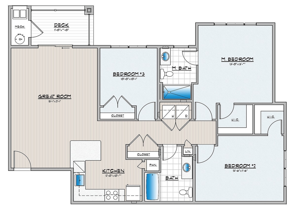 Cambria Phase 2, 3 Bedroom 2 Bath - 3 Bedroom 2 Bathroom