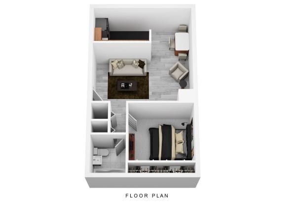 Floor Plan - 1 Bedroom Deluxe