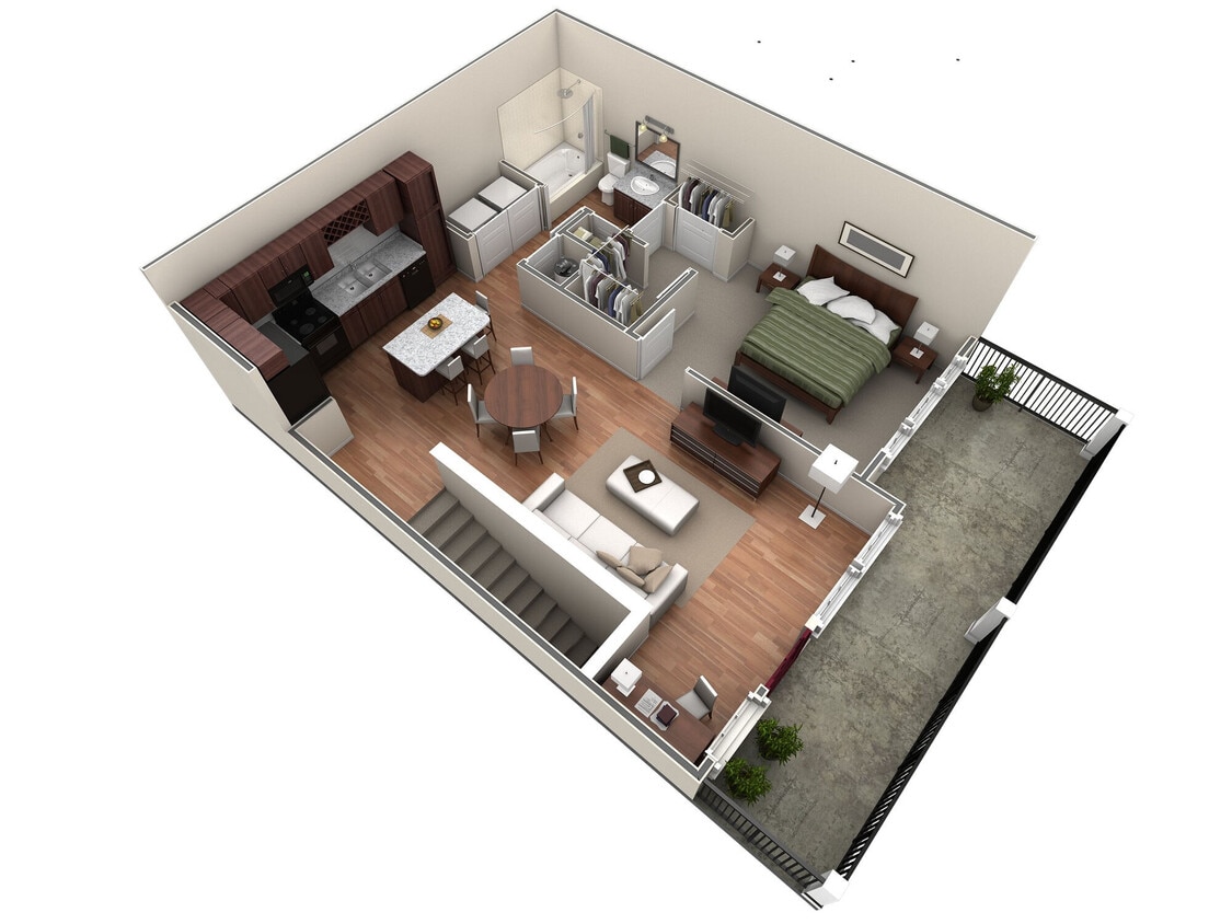Floor Plan - 1 BR Designer Overlook
