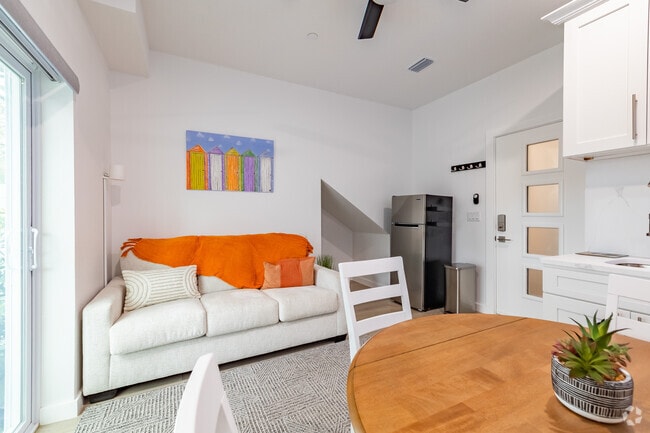 1BR, 1BA - 400SF - Living Room - 5:30 O Clock-Brand New Luxury Apartments