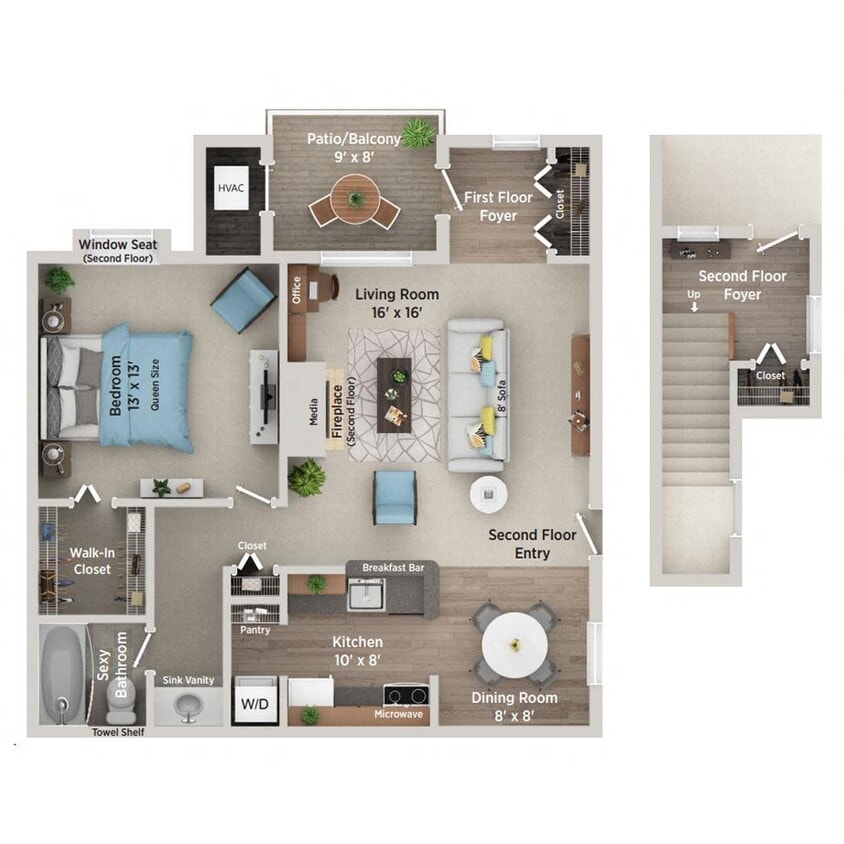 Floor Plan - One Bedroom Renovated