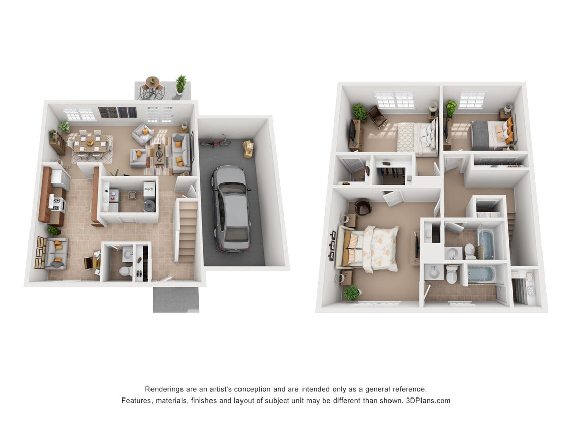 Floor Plan - Woods A - Non-Active Duty