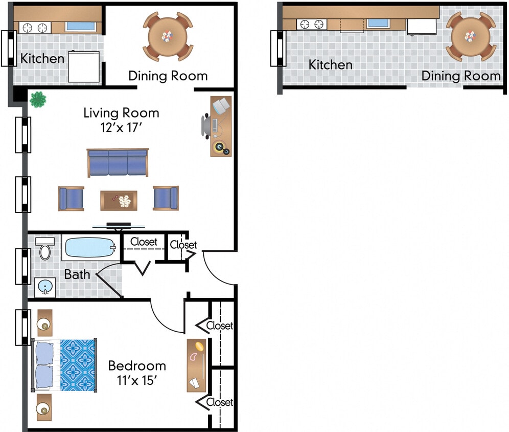 Floor Plan - 1 Bedroom 08 Tier