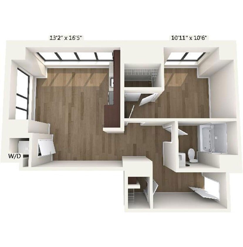 Floor Plan - A14 | 1 Bed | 1 Bath