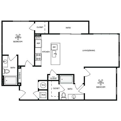 Floor Plan - Two-Bedroom (B4)