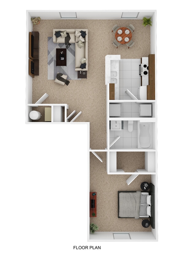 1BR/1BA - 1 bedroom