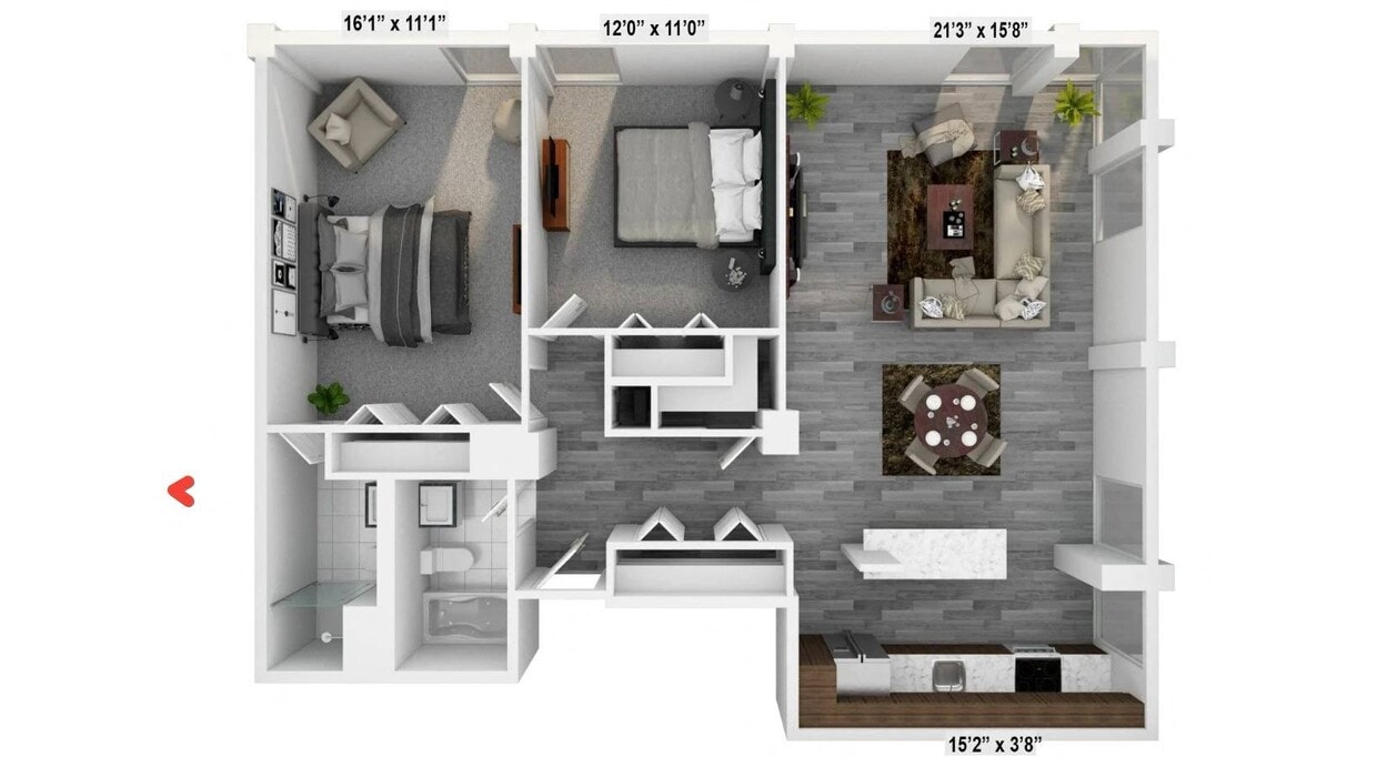 Floor Plan - 2 Bed Superior C
