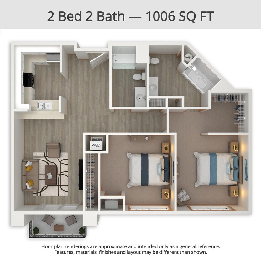 Floor Plan - 2 Bed 2 Bath (B8)