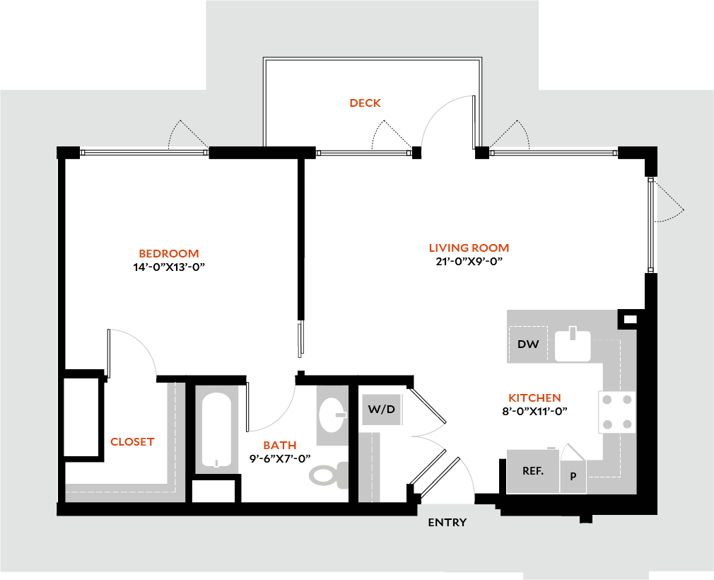 Floor Plan - 1K