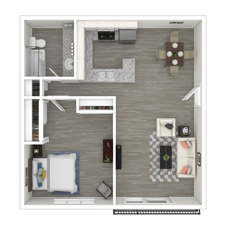 Floor Plan - One Bedroom