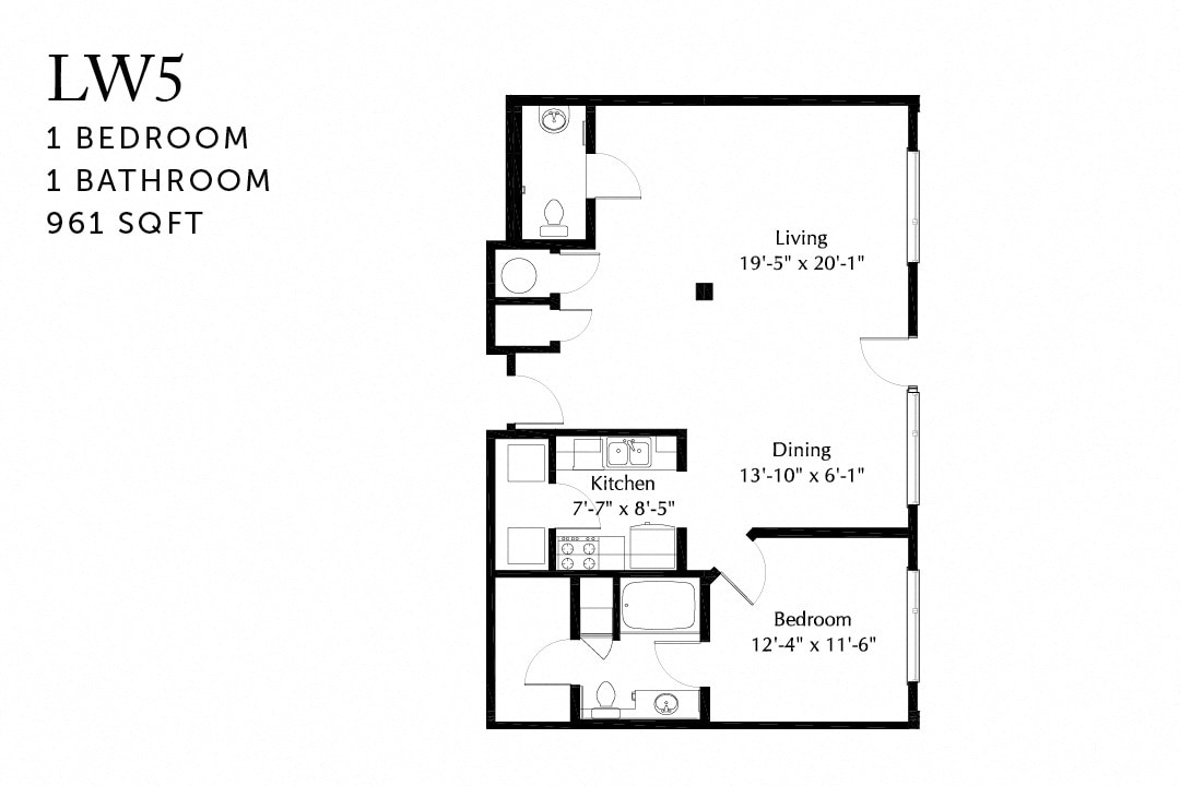 Floor Plan - A18 One Bedroom