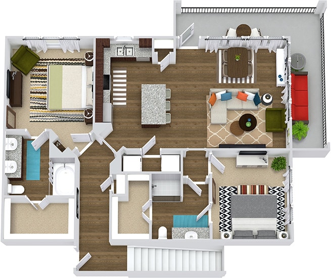 Floor Plan - The Mount Royal with Attached Garage