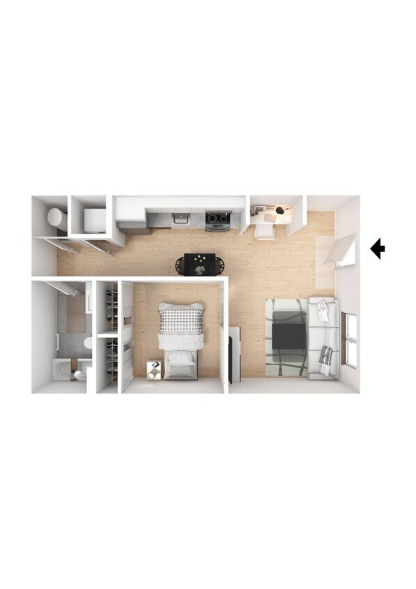 Jr. 1 Bedroom-B1A - Jr. 1 Bedroom-B1A