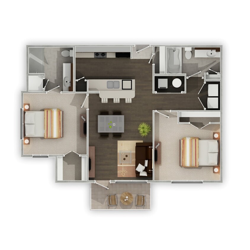 Floor Plan - The Devonian - Furnished