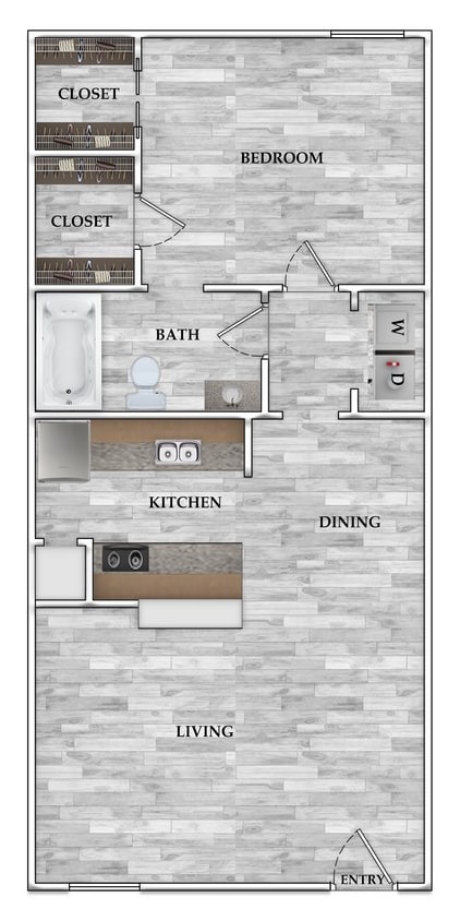 1x1 682 sf - 1x1 682 SF