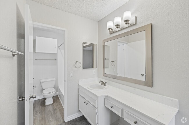 1BR, 1BA - 650SF - Bathroom - Chateau Spring Hill Apartments