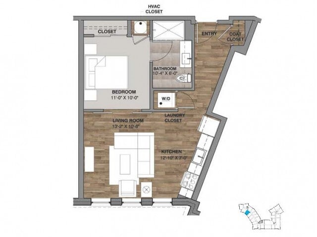 One Bedroom - Unit K - K