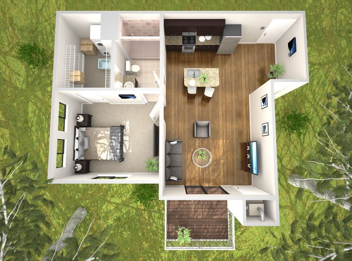 Floor Plan - 1 Bedroom Bellflower