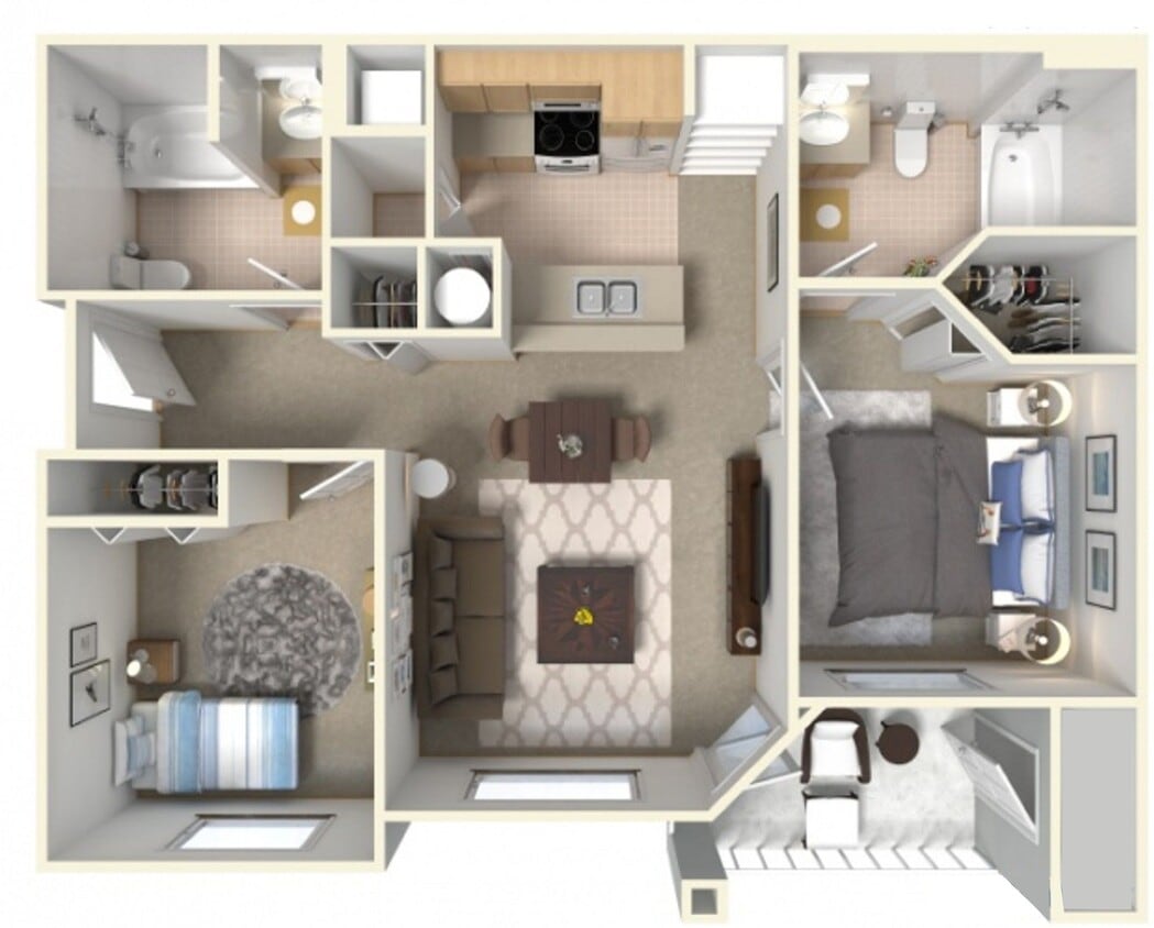 Floor Plan - 2X2 INT-T