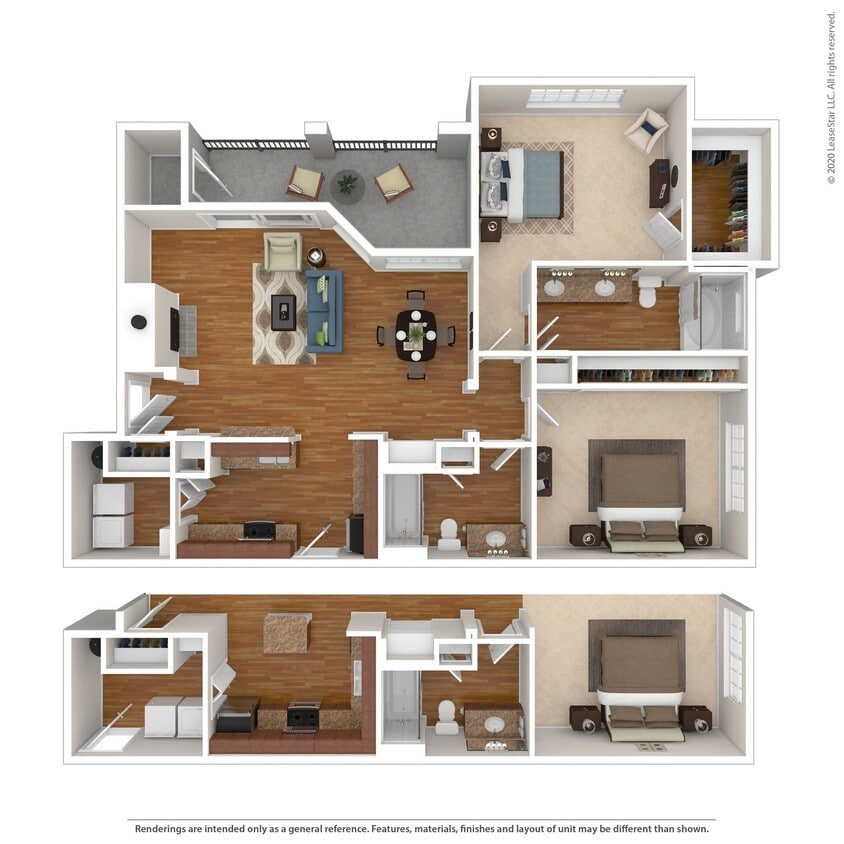 Floor Plan - 2 Bed 2 Bath 2-car Garage 1336 SqFt (1196 Net)