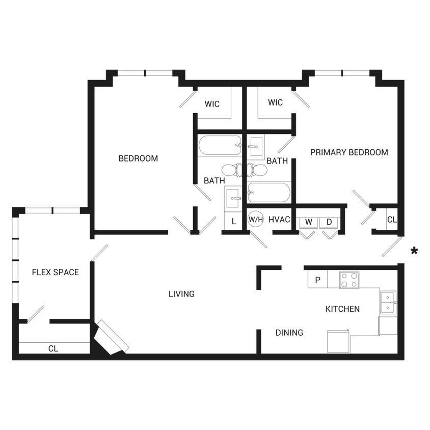 Floor Plan - The Beverly