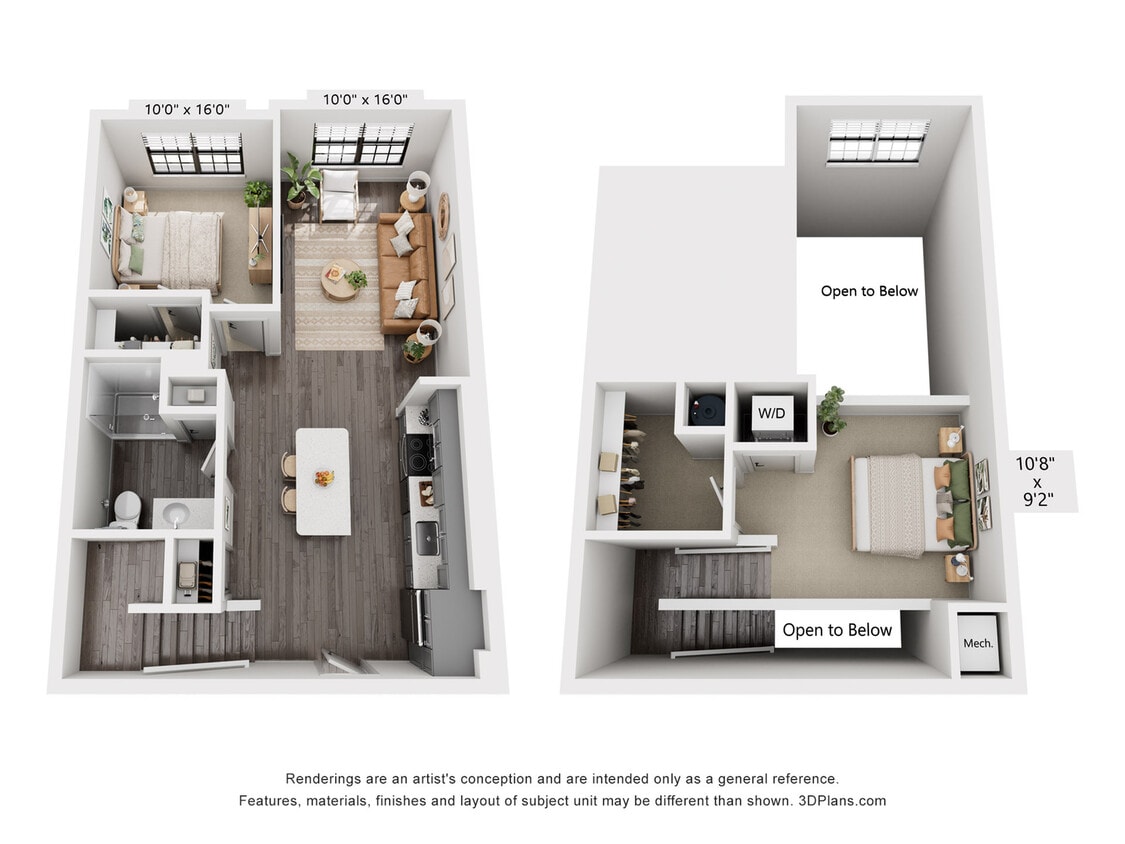 1-Bedroom 1-Bath w/ Loft | 883 sqf - 1-Bedroom 1-Bath w/ Loft | 883 sqft
