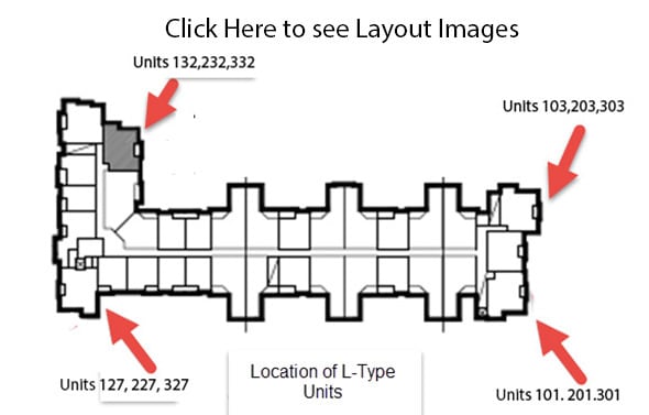 Floor Plan - 2 Bed, 2 Bath (L)