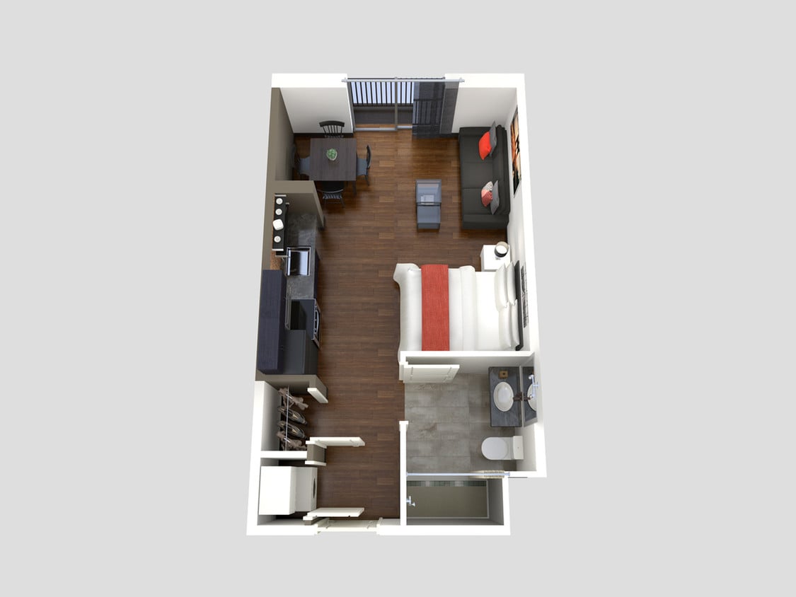 Floor Plan - Studio Apartments