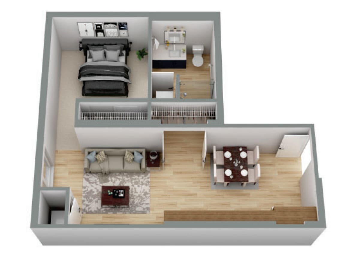 Floor Plan - 1 Bedroom - A2