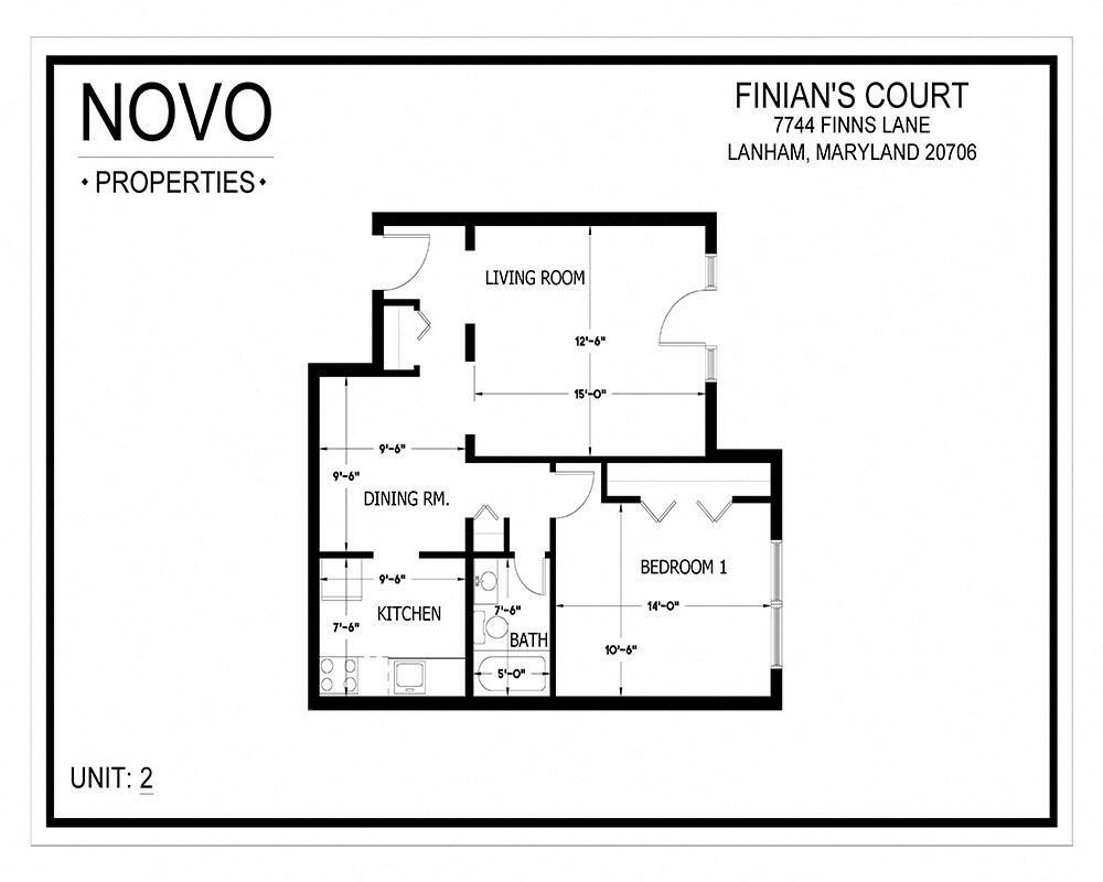 Floor Plan - 1 Bedroom