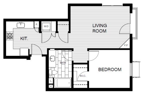Floor Plan - 1x1 bmr 701