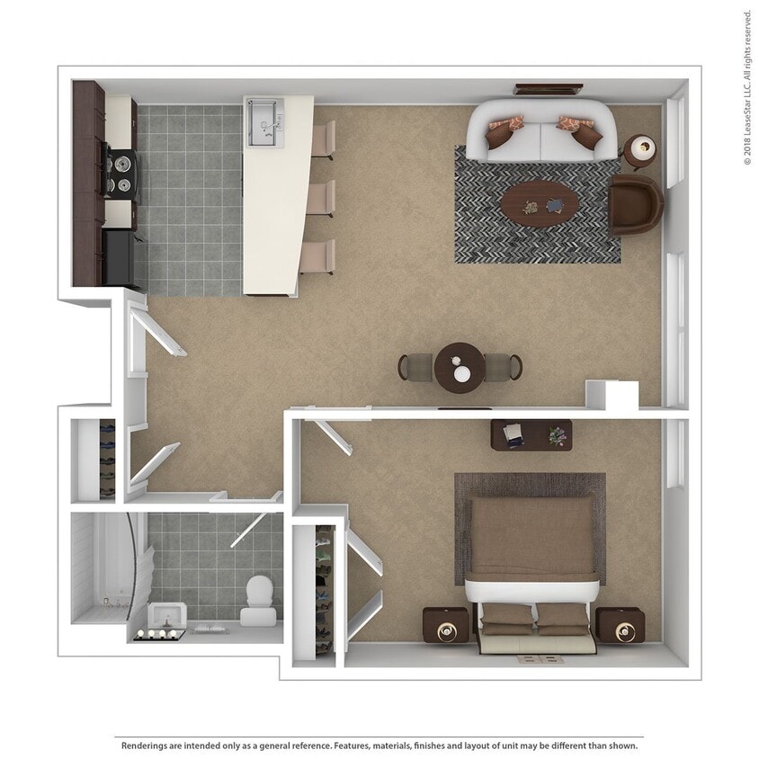 Floor Plan - One Bedroom