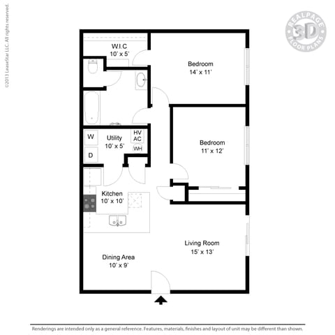 2BR/1BA - 2x2B
