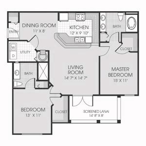 South Hampton - South Hampton with Screened Lanai