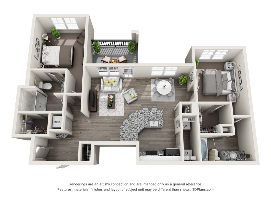 Haven on Tucker_B4b.jpg - B4 - Two Bedroom, Two Bathroom