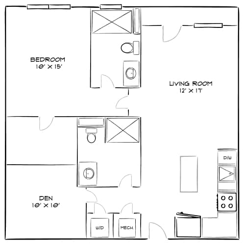 Floor Plan - Design 1F20 with Den