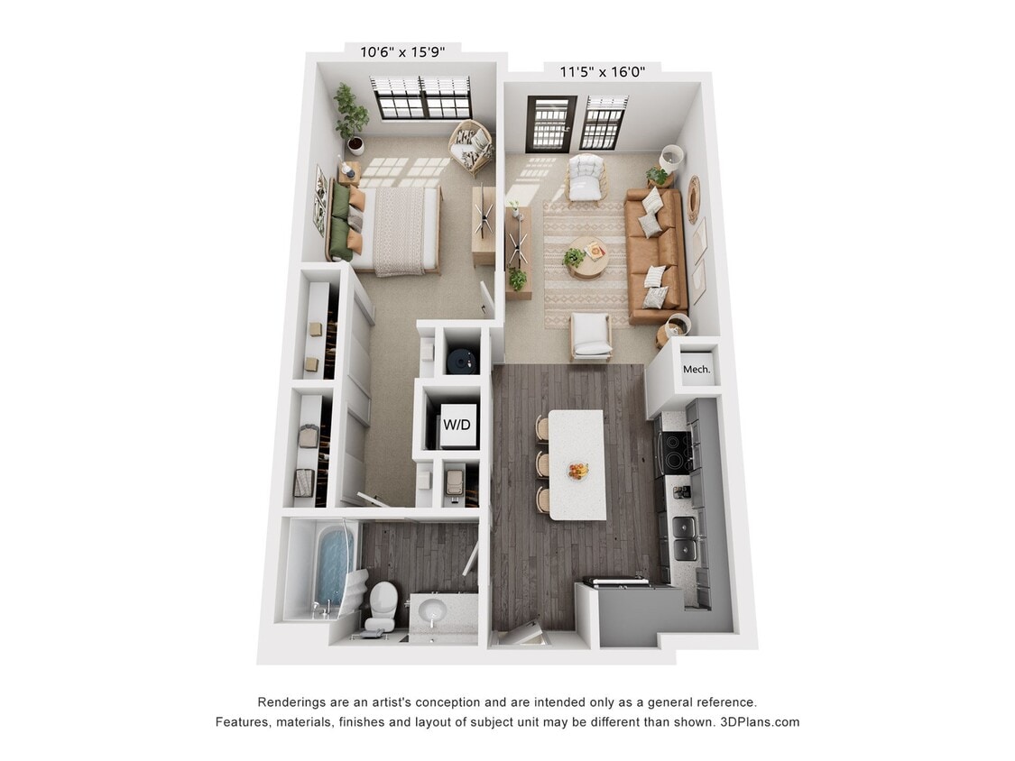 1-Bedroom 1-Bathroom | 741 sqft - 1-Bedroom 1-Bathroom | 741 sqft