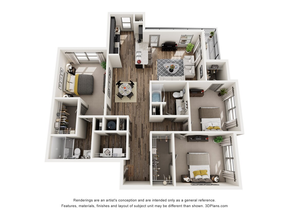 C1a_3Bed_2Bath_1469 Sq Ft - C1a - Three Bedroom, Two Bathroom