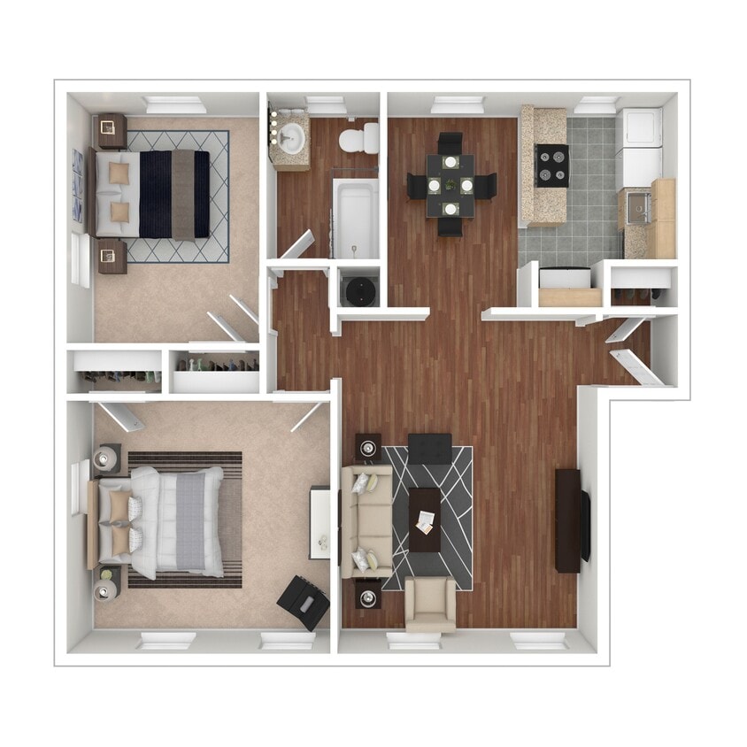 Floor Plan - 2 Bedroom Floorplan KB